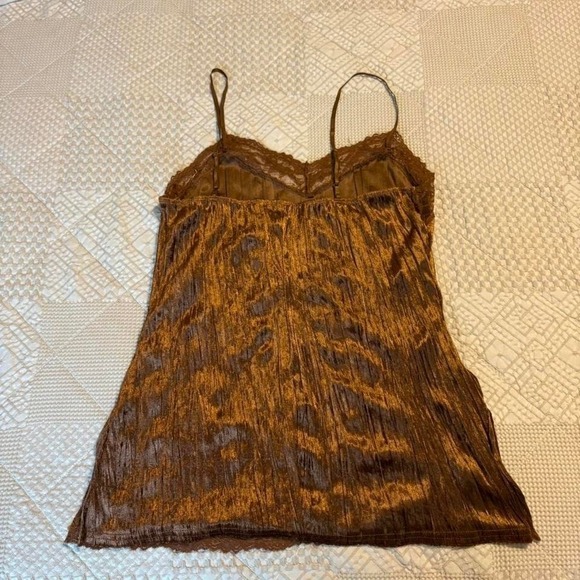 Y2K No Boundaries velvet brown lace cami with beaded details - Picture 5 of 5